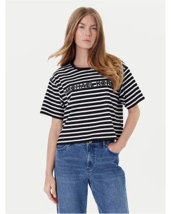 Tricou dama,  Negru/Alb, Dungi