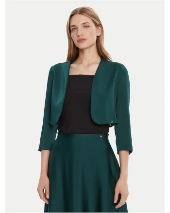 Sacou dama  bolero, verde, din material de calitate
