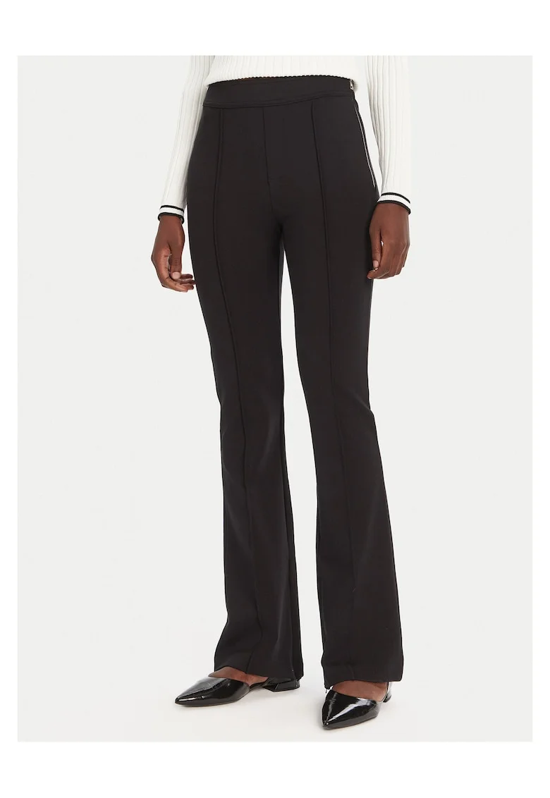 Pantaloni evazati pentru dama  Palazzo, negru,