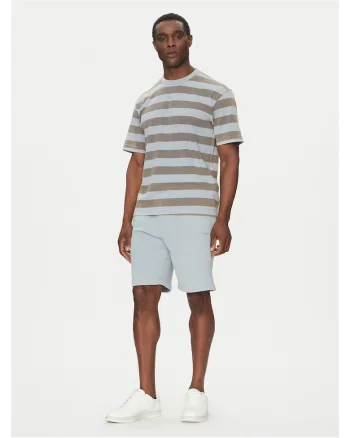 Tricou barbati  albastru deschis, bej, bumbac,