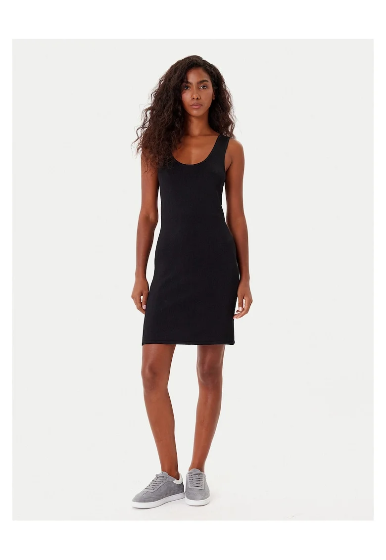 Rochie casual dama  negru, din material confortabil