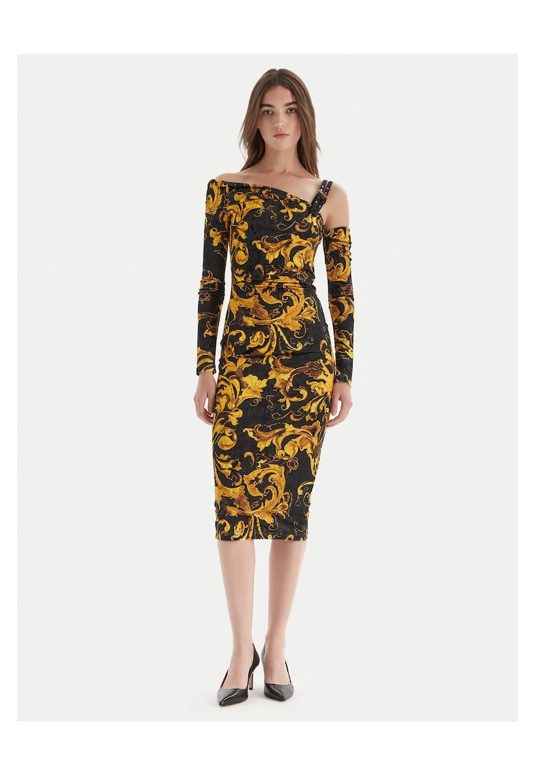 Rochie de cocktail,  negru/galben