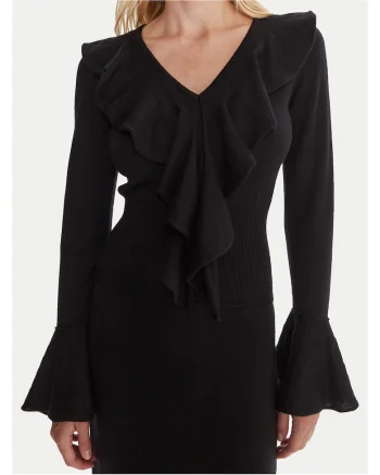 Rochie tricotata de dama  neagra