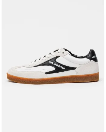 Pantofi sport din piele si piele intoarsa cu talpa plata
