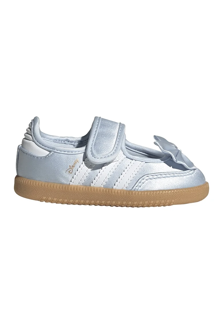 Pantofi flatform cu velcro Smaba, Alb/Albastru deschis