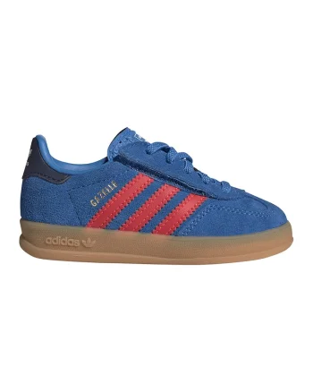 Pantofi sport din piele intoarsa Gazelle Indoor, Rosu/Albastru royal