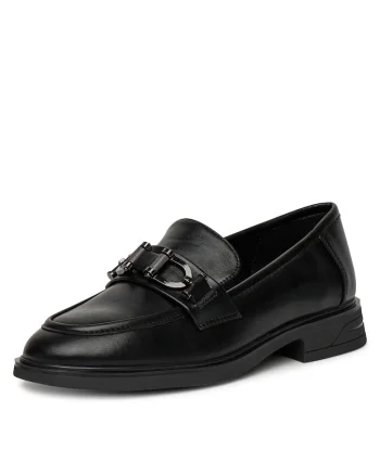 Mocasini dama  negru, tesatura