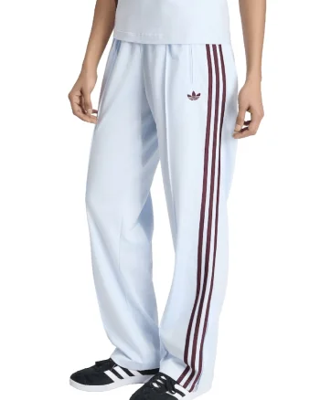 Pantaloni de trening cu talie medie si terminatii cu fermoar, Visiniu/Albastru pastel