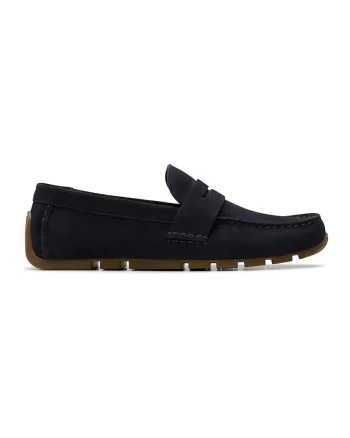 Pantofi loafer de piele intoarsa Corsley Bar, Negru stins/Gri antracit