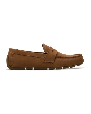 Pantofi loafer de piele intoarsa Corsley Bar, Maro scortisoara