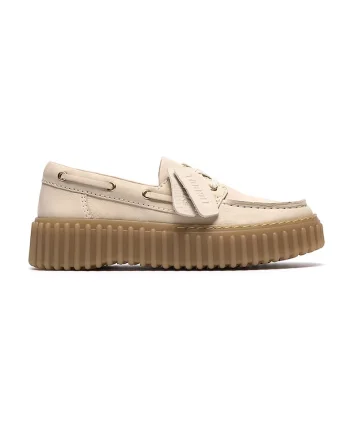 Mocasini de piele nabuc Torhill, Bej deschis