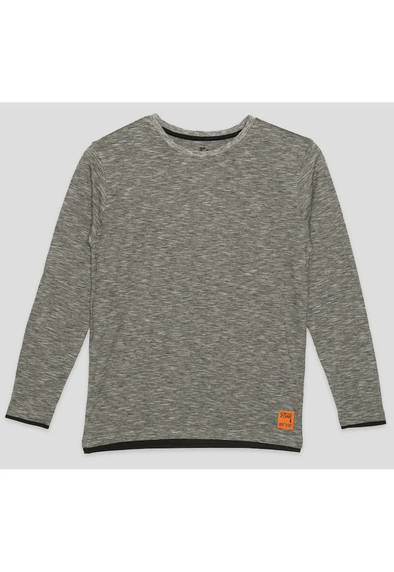 Bluza cu maneca lunga si decolteu la baza gatului,