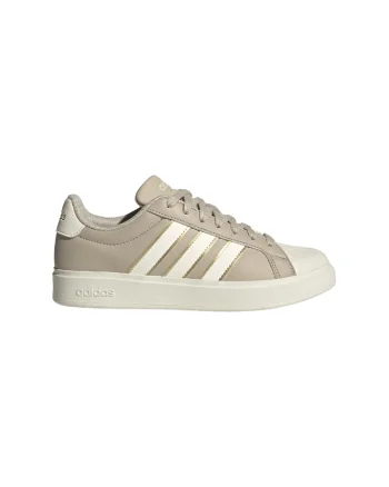 Pantofi sport Streettalk din piele ecologica, Alb fildes/Maro camel