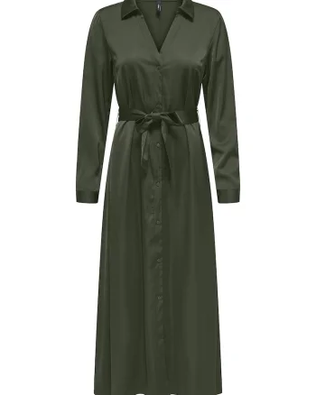 Rochie camasa pentru femei  verde, fabricata din material de calitate
