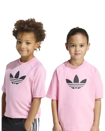 Tricou de bumbac cu maneci raglan, Negru, Roz deschis,