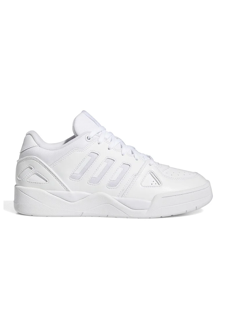 Pantofi sport de piele ecologica Mid City, Alb