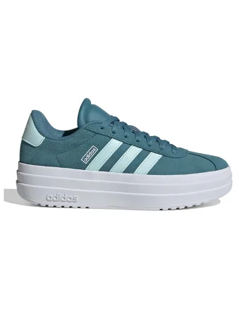 Pantofi sport Court Bold din piele intoarsa cu talpa flatform, Verde persan