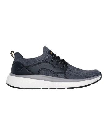 Pantofi sport cu segmente din piele ecologica Lancer Dalton, Albastru ultramarin/Gri carbune