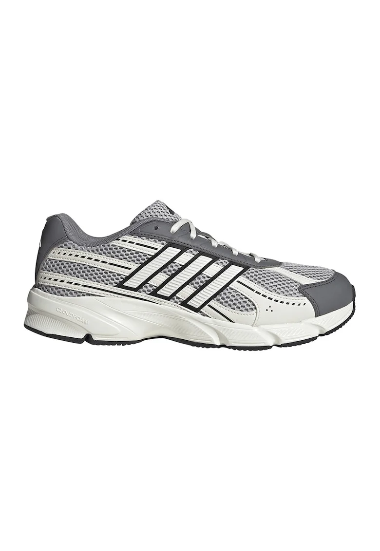 Pantofi sport din material textil cu talpa cu amortizare Technochaos 2000, Alb optic/Crem/Gri inchis
