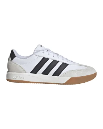 Pantofi sport low-cut cu garnituri din piele intoarsa sintetica VL Court, Gri deschis/Negru stins/Alb optic