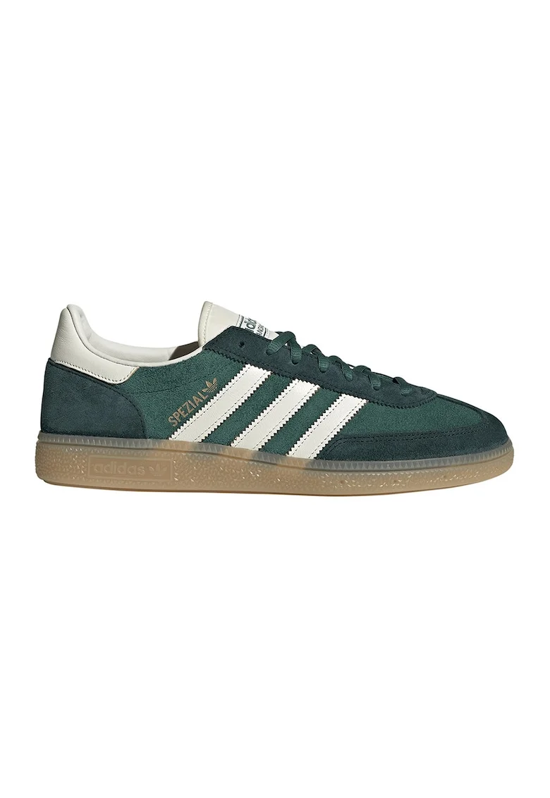 Pantofi din piele intoarsa pentru handbal Spezial, Verde inchis/Verde englez/Alb optic