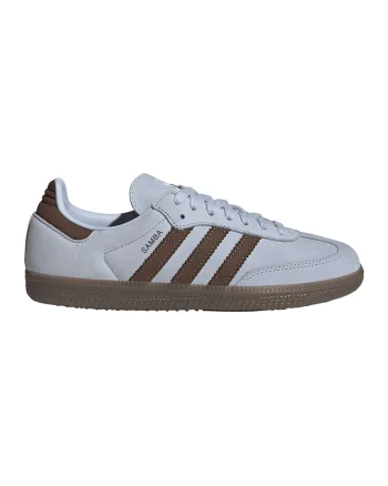 Pantofi sport low-cut din piele Samba, Maro/Albastru deschis