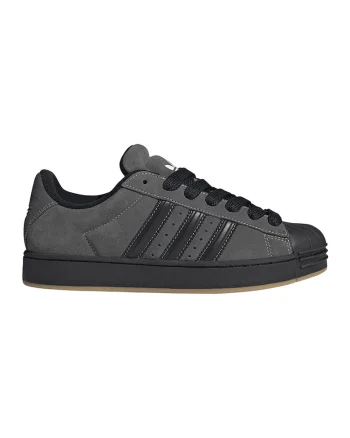 Pantofi sport din piele intoarsa cu garnituri din piele Superstar, Negru/Gri inchis