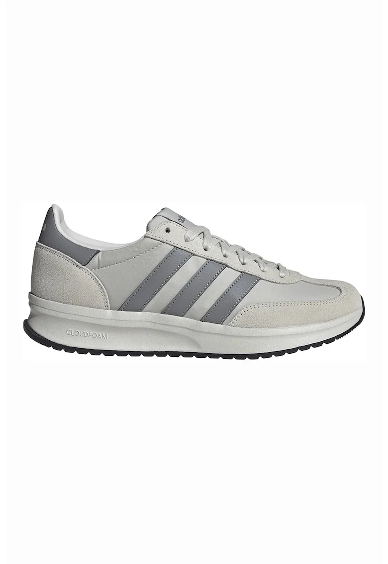Pantofi sport Run 70s cu insertii din piele intoarsa, Gri deschis/Gri inchis