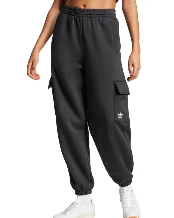 Pantaloni regular fit cargo de trening Essentials, Negru
