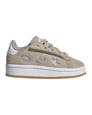 Pantofi sport low-cut din piele intoarsa Campus, Gri deschis/Maro nisip