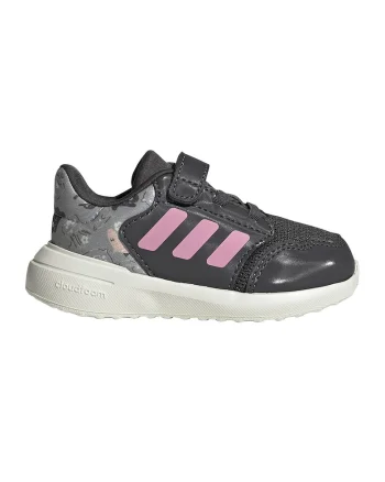 Pantofi sport Tensaur Run 3.0 cu velcro, Negru/Roz pastel/Alb murdar