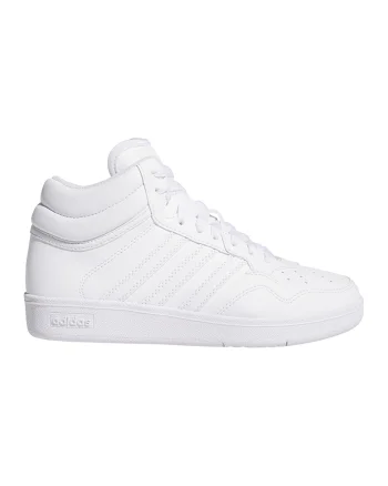 Pantofi sport mid-high de piele ecologica Hoops 4.0, Alb optic