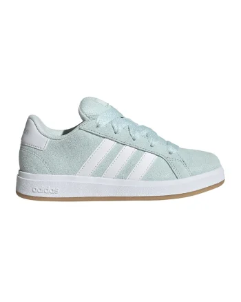 Pantofi sport Grand Court 00s din piele intoarsa, Alb/Verde pal
