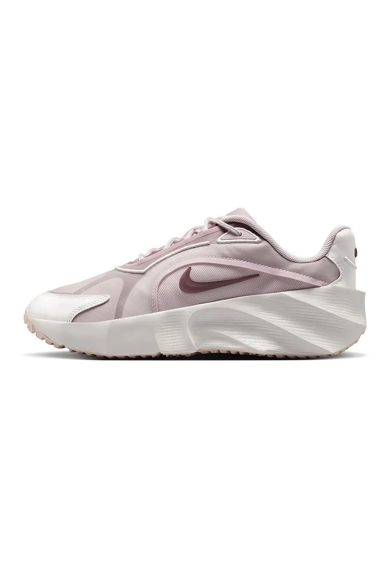 Pantofi sport Aura Edge din material textil cu insertii din piele ecologica, Roz pastel