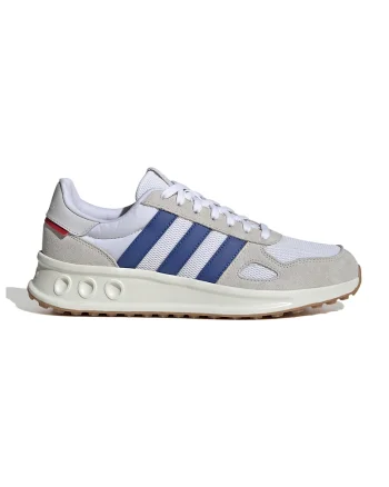 Pantofi sport Run 84 cu insertii de piele intoarsa, Alb/Gri deschis
