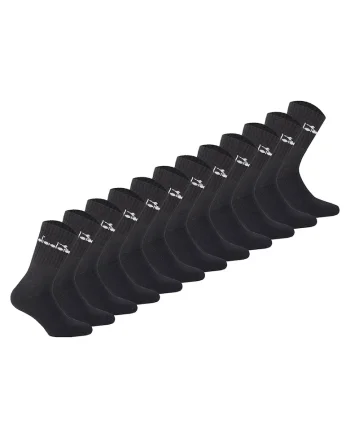 Set de sosete unisex cu logo - 12 perechi, Negru
