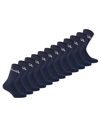 Set de sosete unisex cu logo - 12 perechi, Albastru inchis