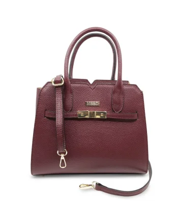 Geanta de mana din piele naturala Nobile Eleganza Burgundy