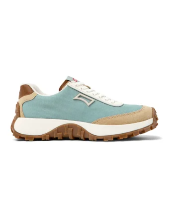Pantofi sport Drift Trail cu detalii de piele intoarsa, Albastru aquamarin/Maro camel