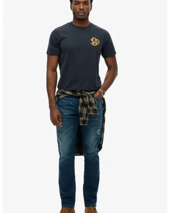 Tricou cu detaliu cu logo discret, Albastru ultramarin