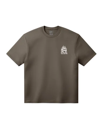 Tricou din bumbac Off The Wall Fever Vintage, Portocaliu/Maro pamantiu