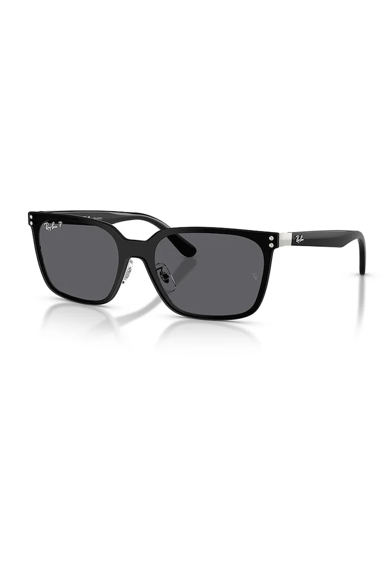 Ochelari de soare wayfarer, Negru/Argintiu