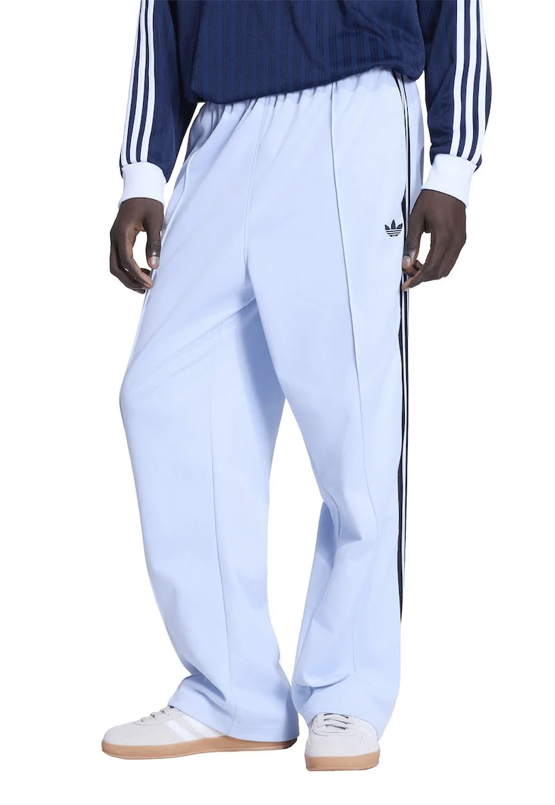 Pantaloni de trening cu segmente logo laterale, Albastru glaciar