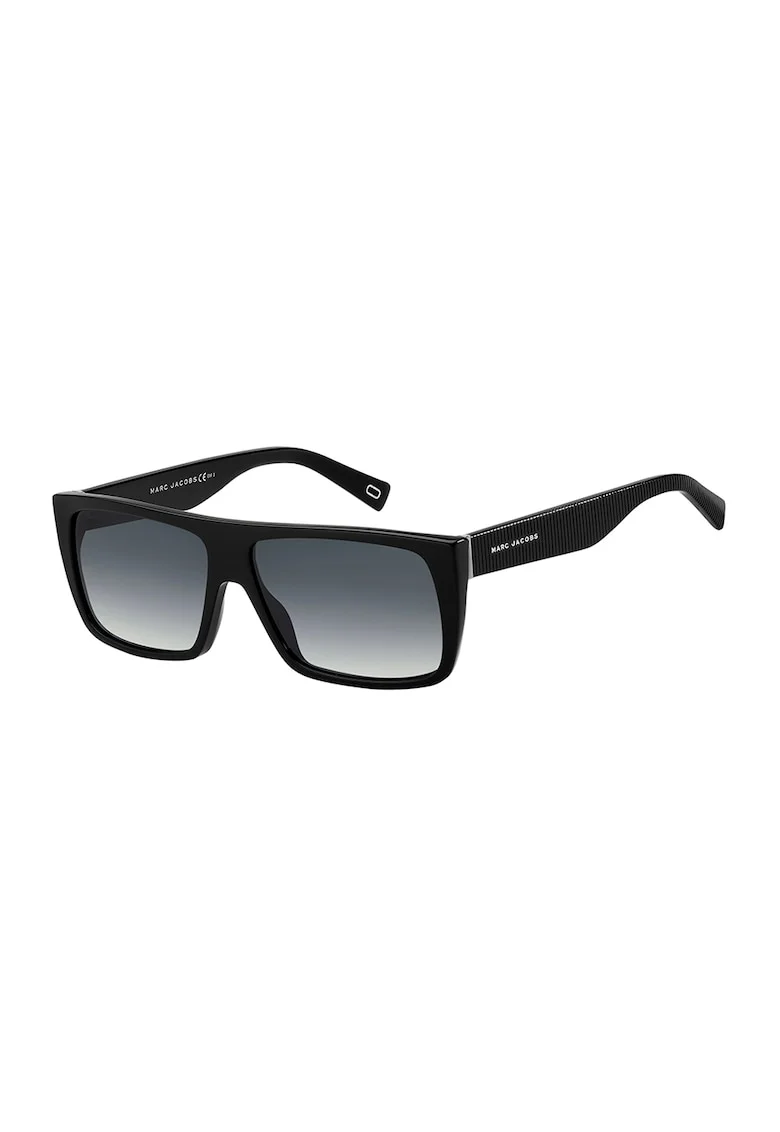 Ochelari de soare patrati unisex cu logo pe brate