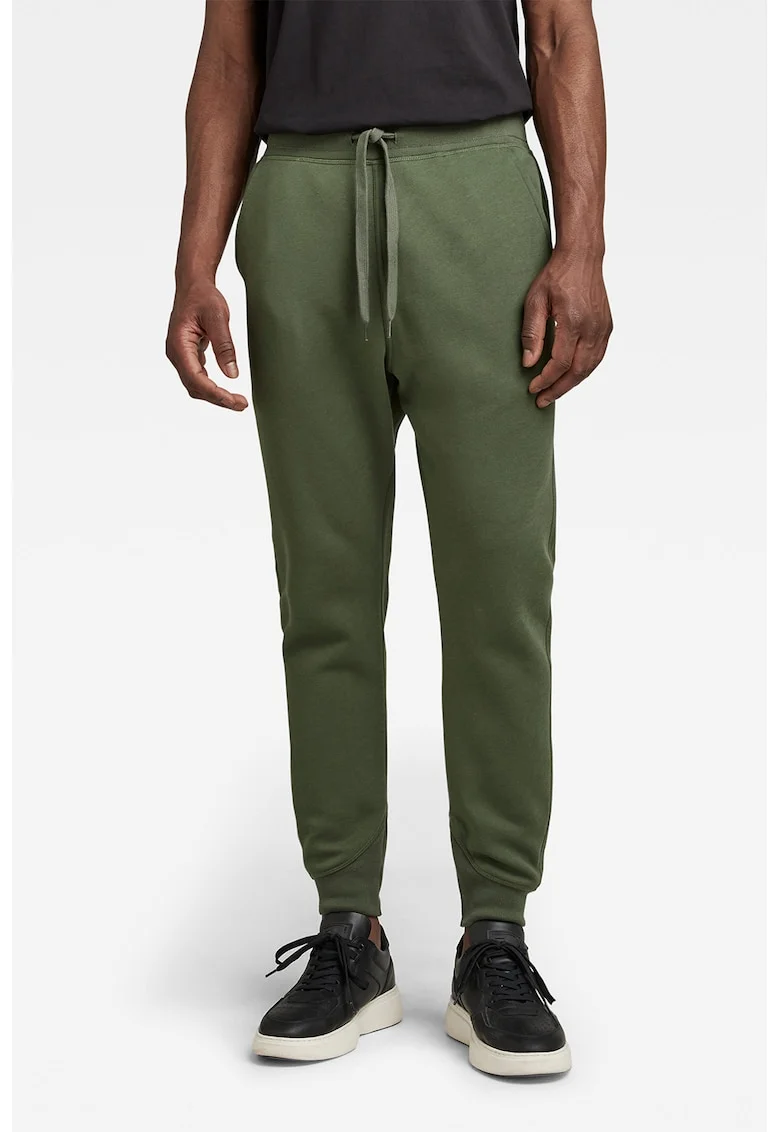 Pantaloni de trening cu snur in talie Premium Core, Verde feriga