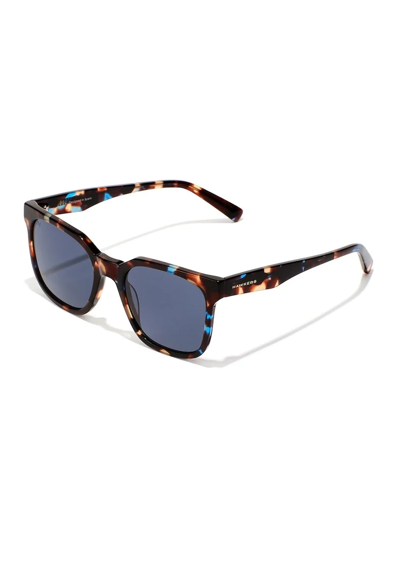 Ochelari de soare patrati unisex, Maro/Albastru