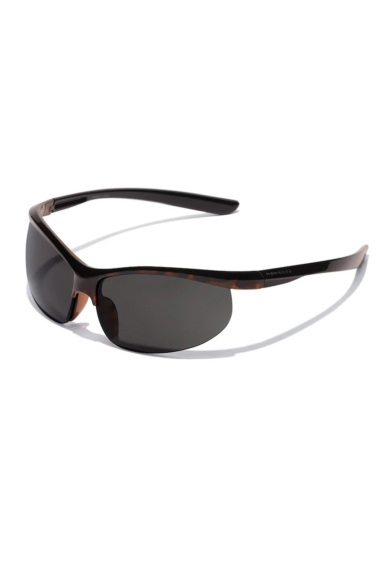 Ochelari de soare ovali unisex, Negru/Maro