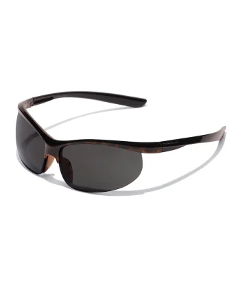 Ochelari de soare ovali unisex, Negru/Maro