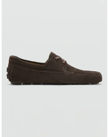 Pantofi de piele cu varf rotund, Cinnamon