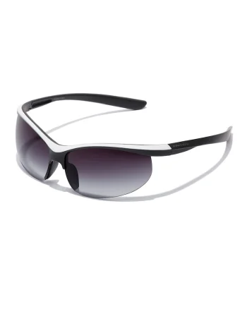 Ochelari de soare ovali unisex, Alb/Negru